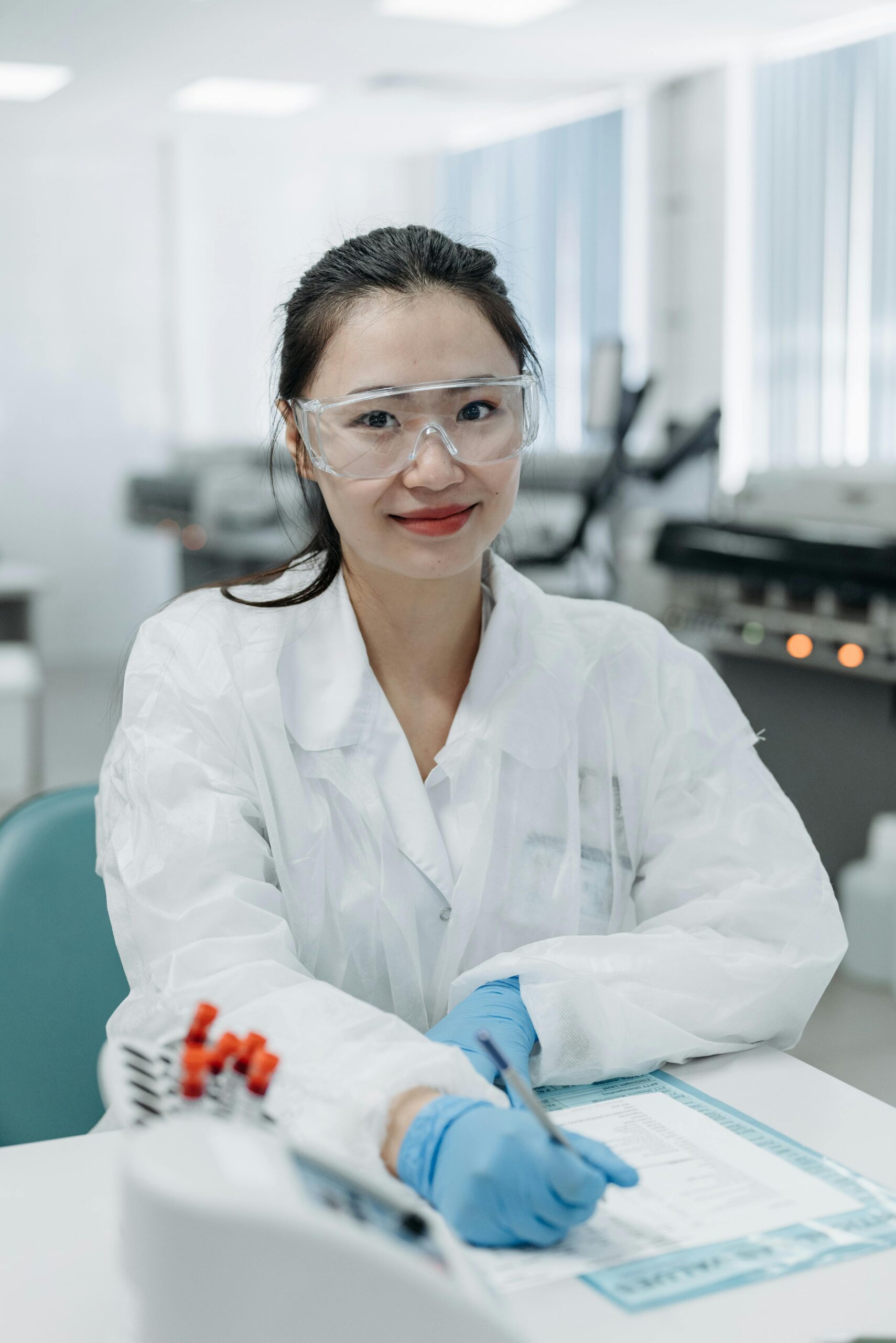 Woman in a labcoat
